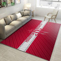 Houston Rockets Logo Team Red Living Room NBA Carpet Rug