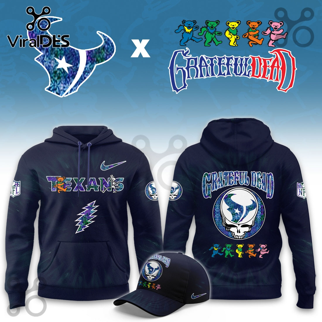 Houston Texans Grateful Dead Limited Hoodie 2025