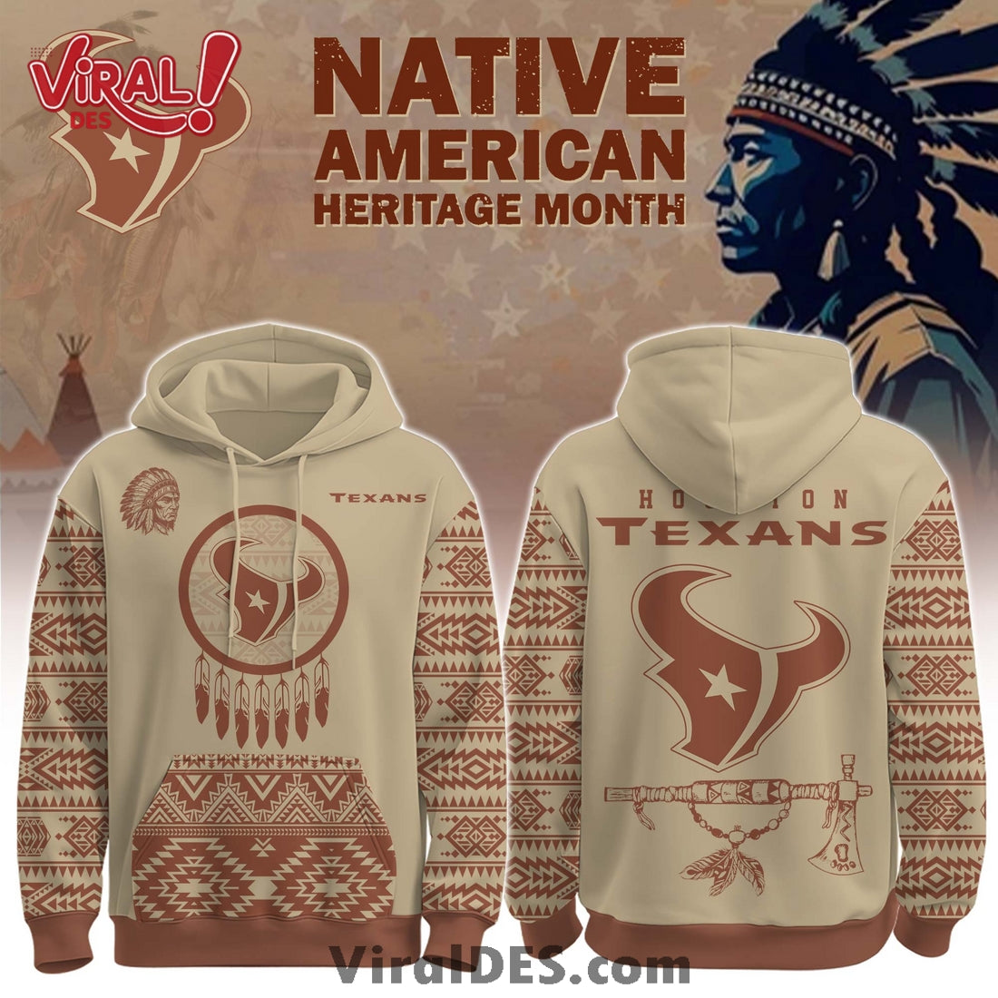 Houston Texans Native American Heritage Month Hoodie, Long Pants