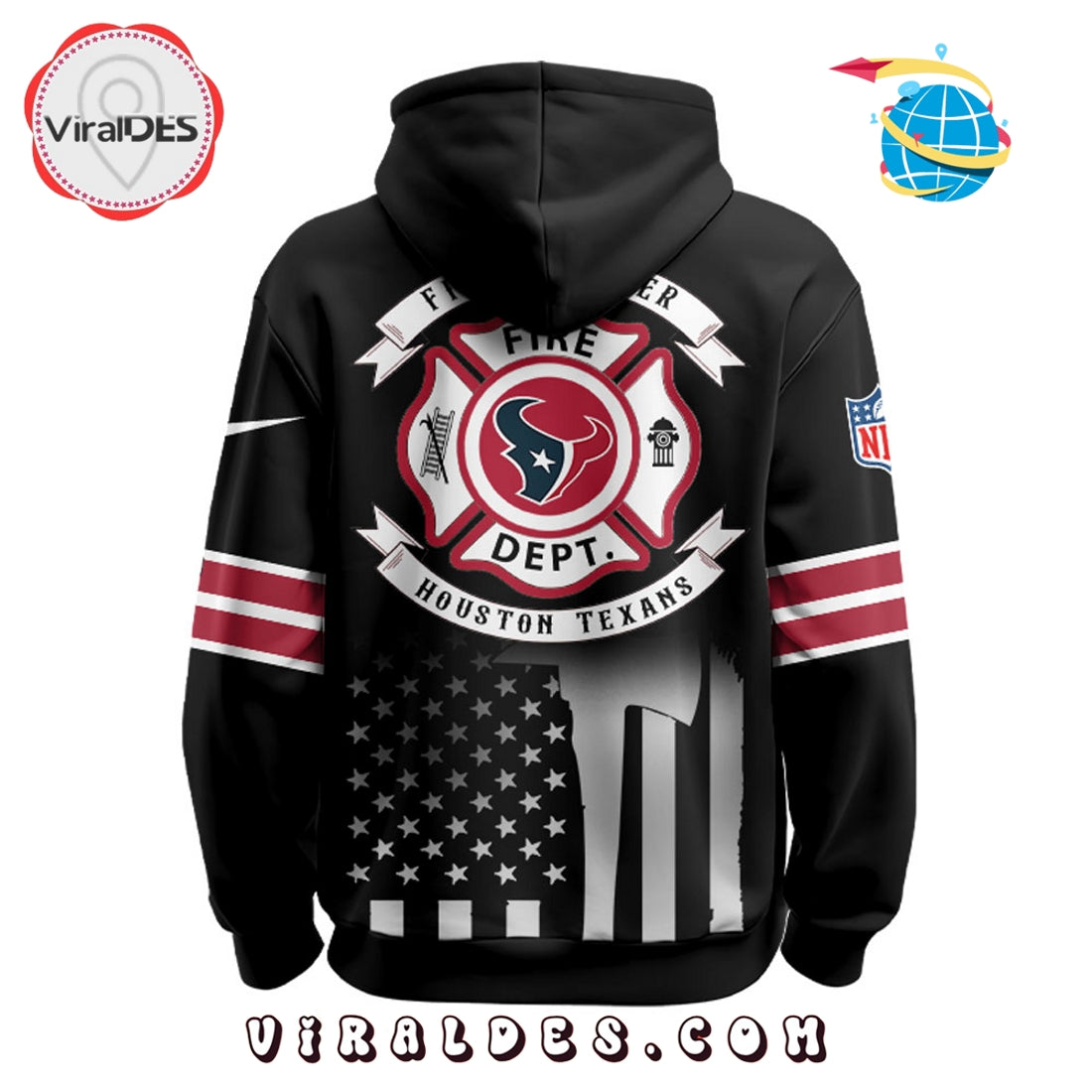 Houston Texans x Firefighter Appreciation Night Game Hoodie 2025