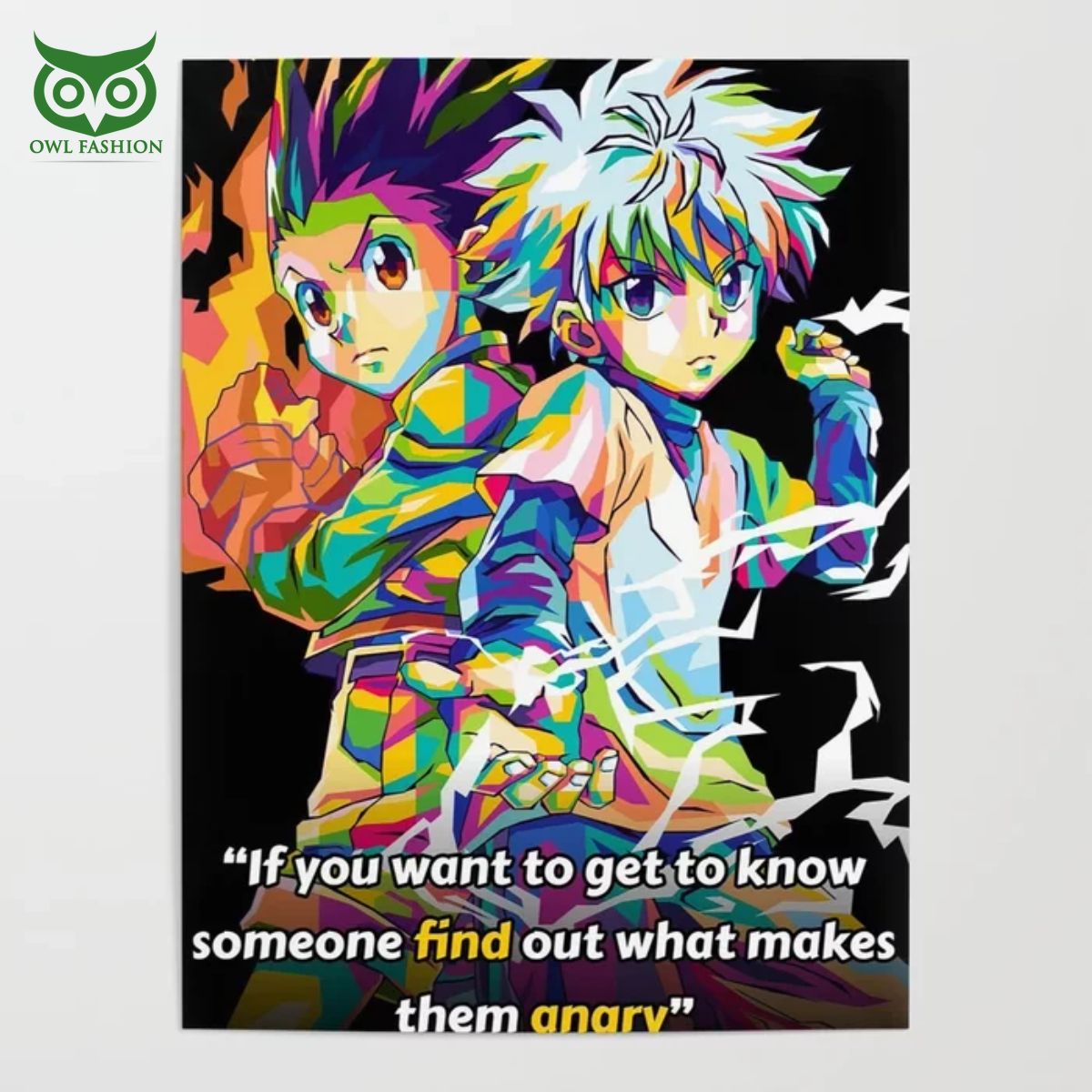 Hunter x Hunter Gon And Killua Fire And Lightning Poster
