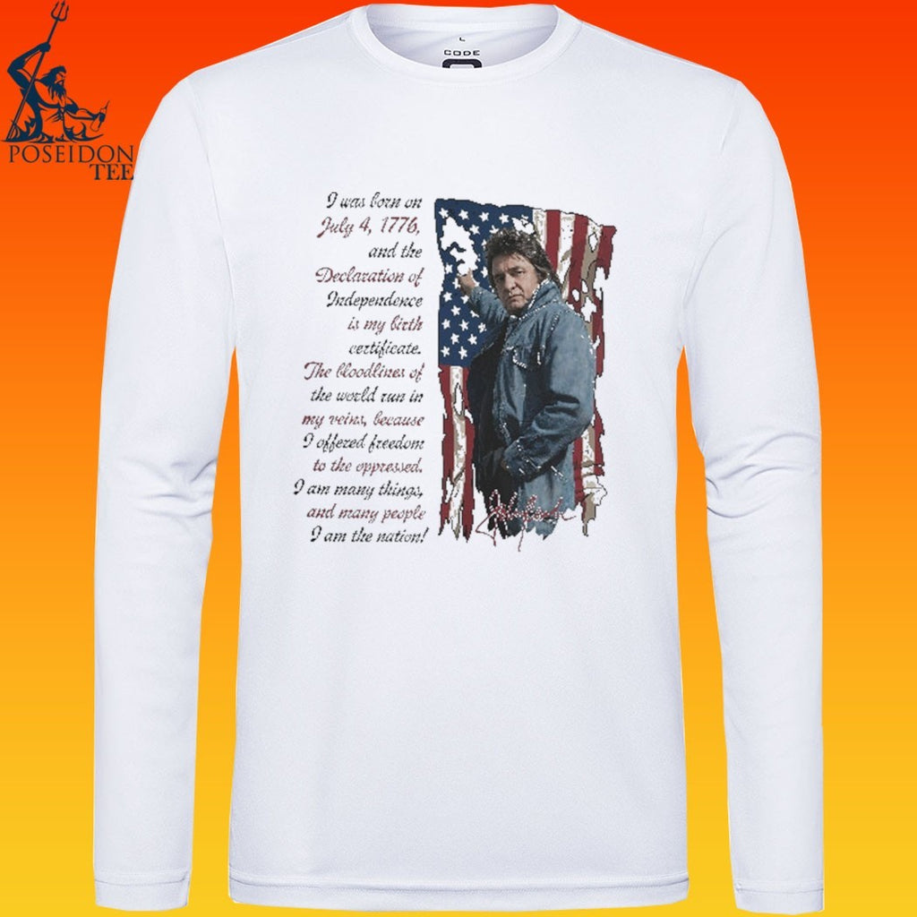 I Am The Nation Since 1776 Johnny Cash Ragged Old Flag T-shirt