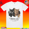 I Love Cats A Message By Ateba Gautier Full Violence T-shirt
