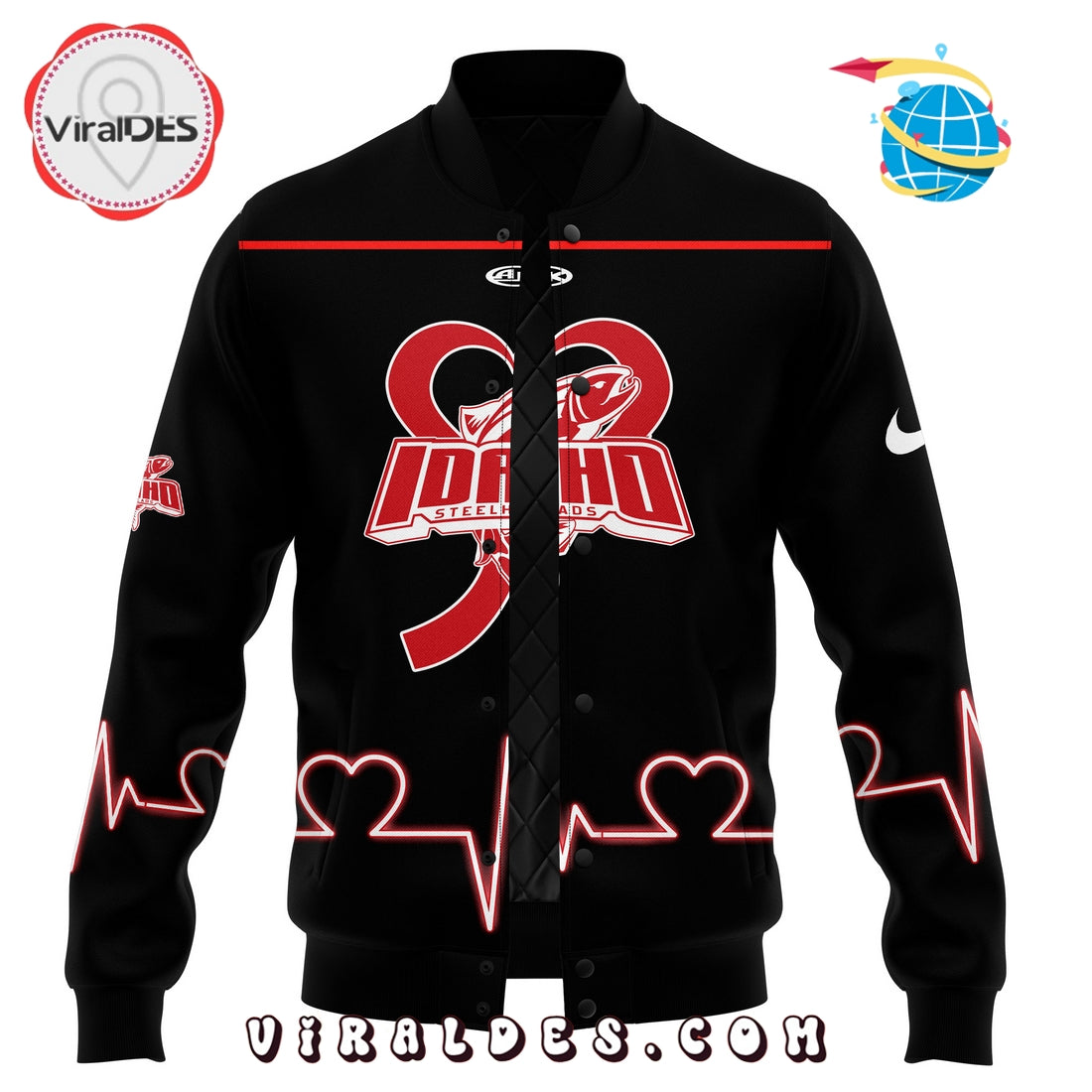 Idaho Steelheads Jayden DeLuca Foundation Baseball Jacket