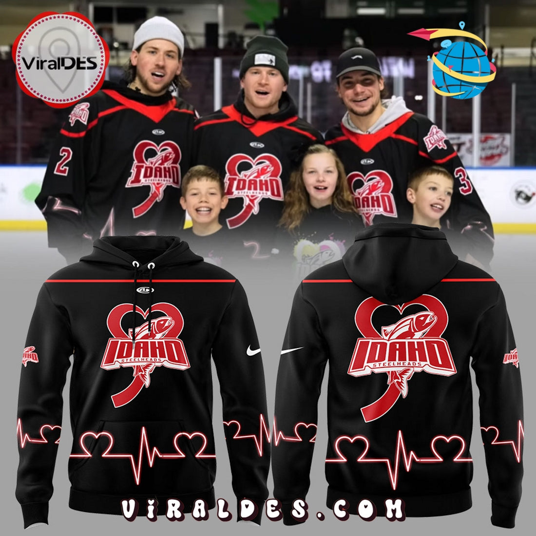Idaho Steelheads Jayden DeLuca Foundation Hoodie