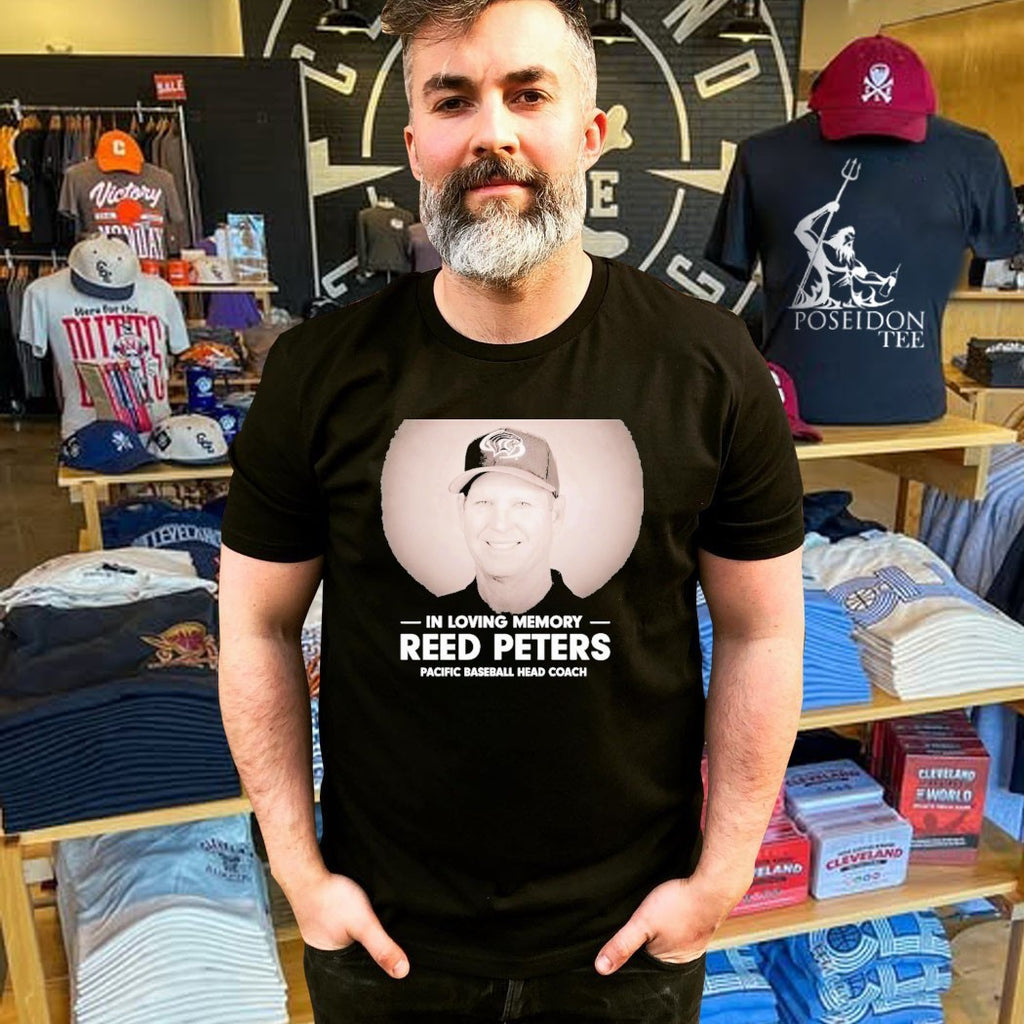 In Loving Memory Reed Peters Pacific Baseball Head Coach T-shirt