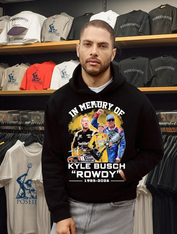 In Memory Of Kyle Busch Rowdy 1985 2026 Signature T-shirt