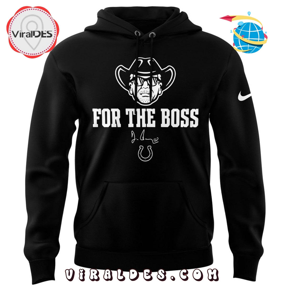 Indianapolis Colts For the Boss Black Hoodie 2025