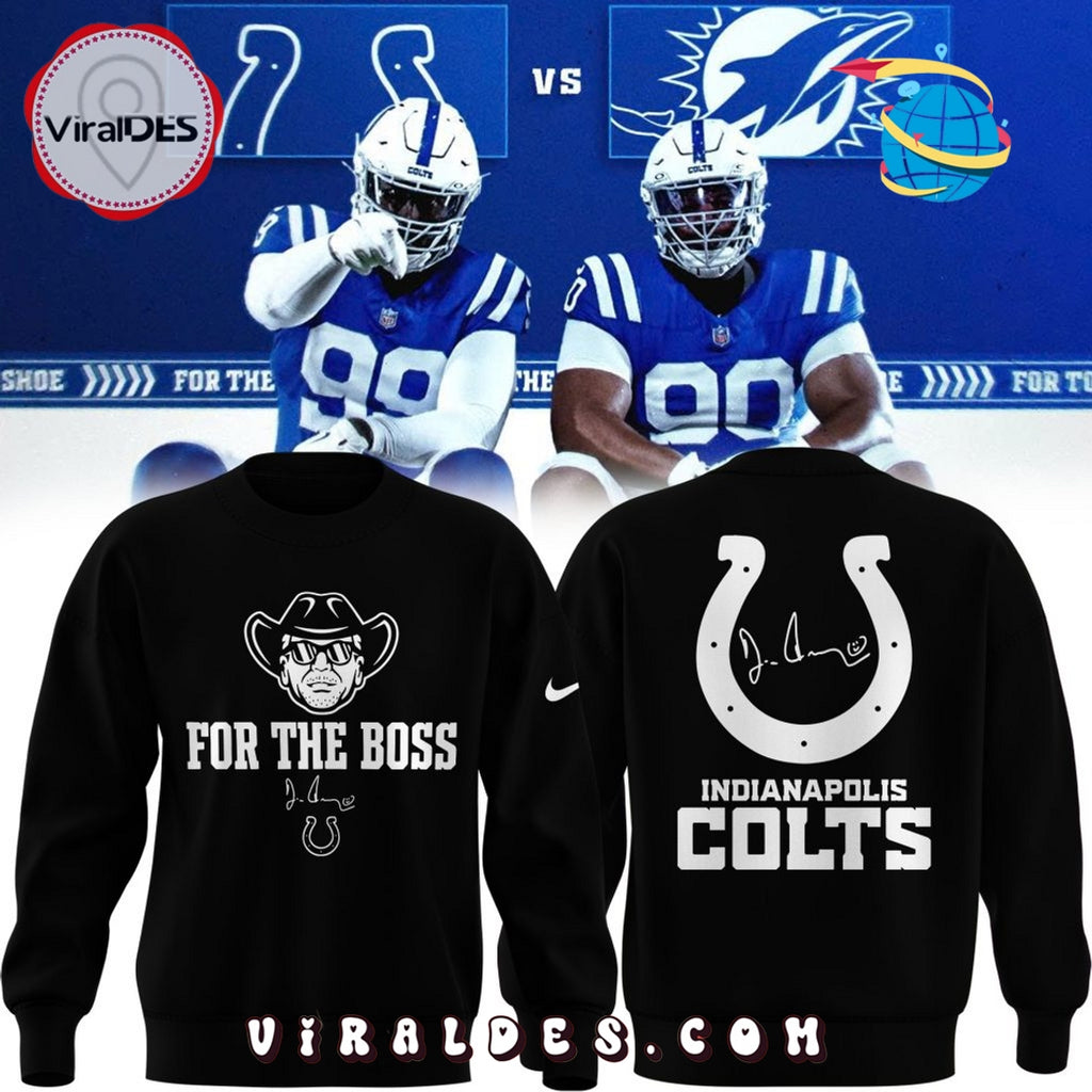 Indianapolis Colts For the Boss Black Hoodie 2025
