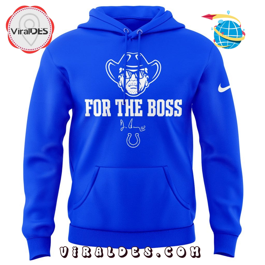Indianapolis Colts For the Boss Blue Hoodie 2025