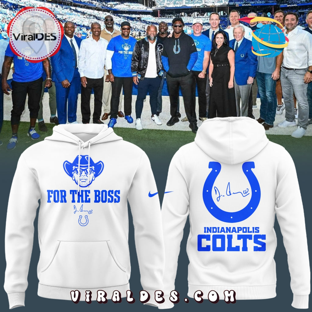 Indianapolis Colts For the Boss White Hoodie