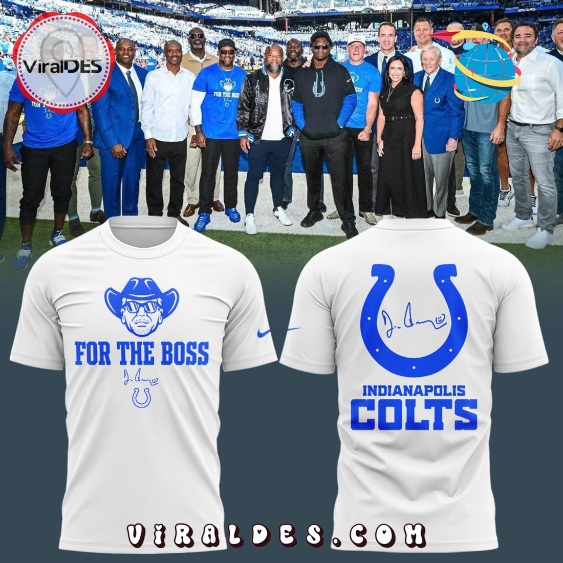 Indianapolis Colts For the Boss White Hoodie