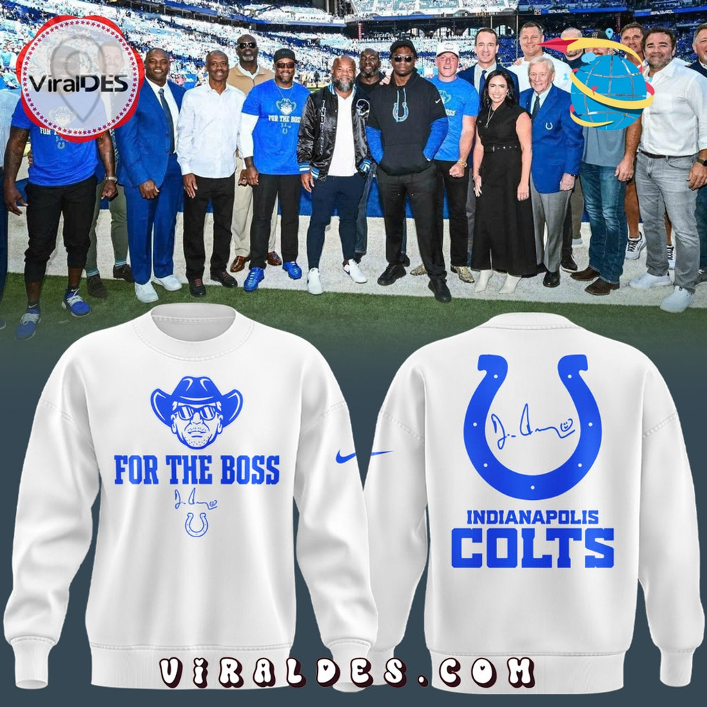Indianapolis Colts For the Boss White Hoodie