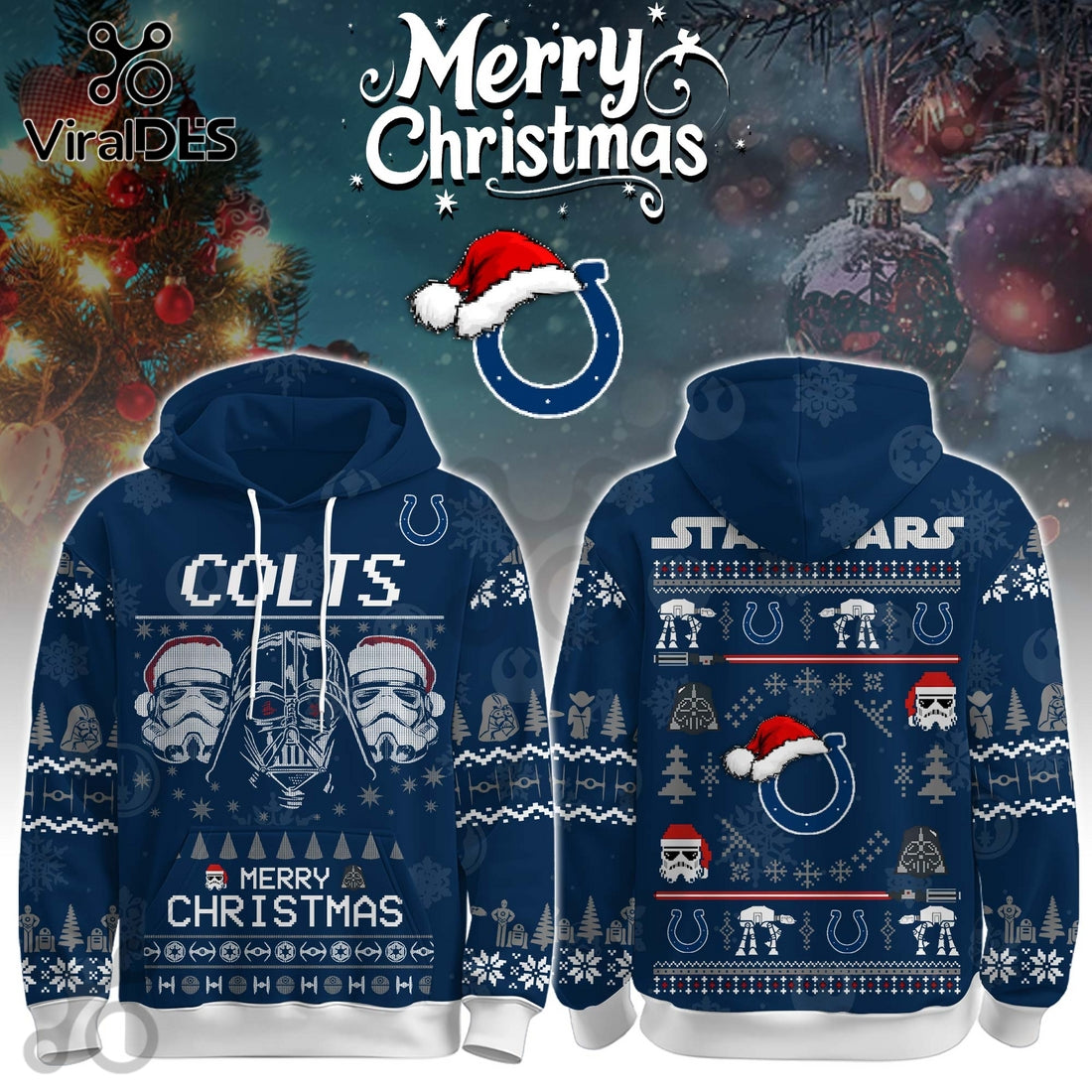 Indianapolis Colts Merry Christmas The Force Edition Hoodie 2025