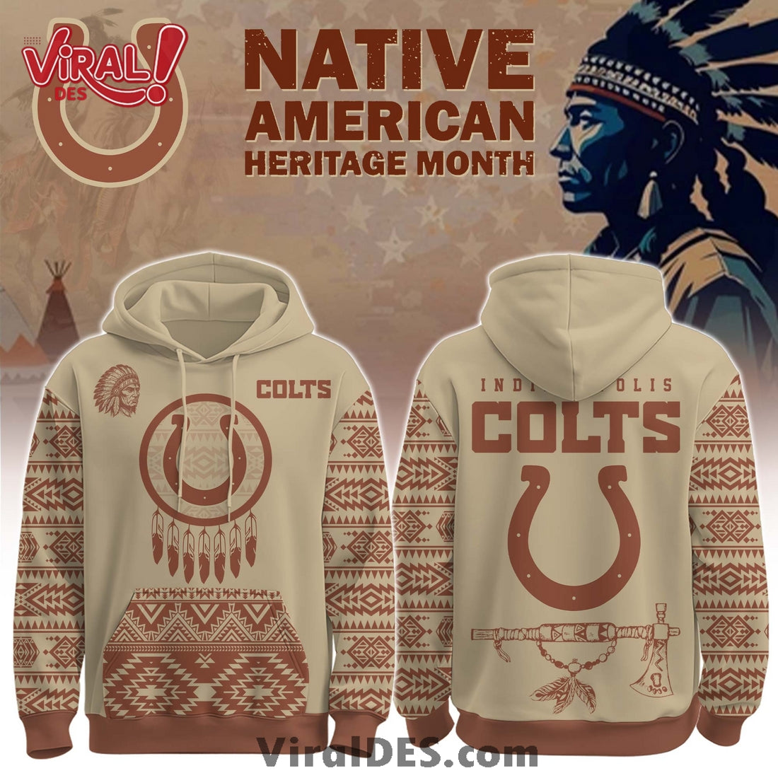 Indianapolis Colts Native American Heritage Month Hoodie, Long Pants