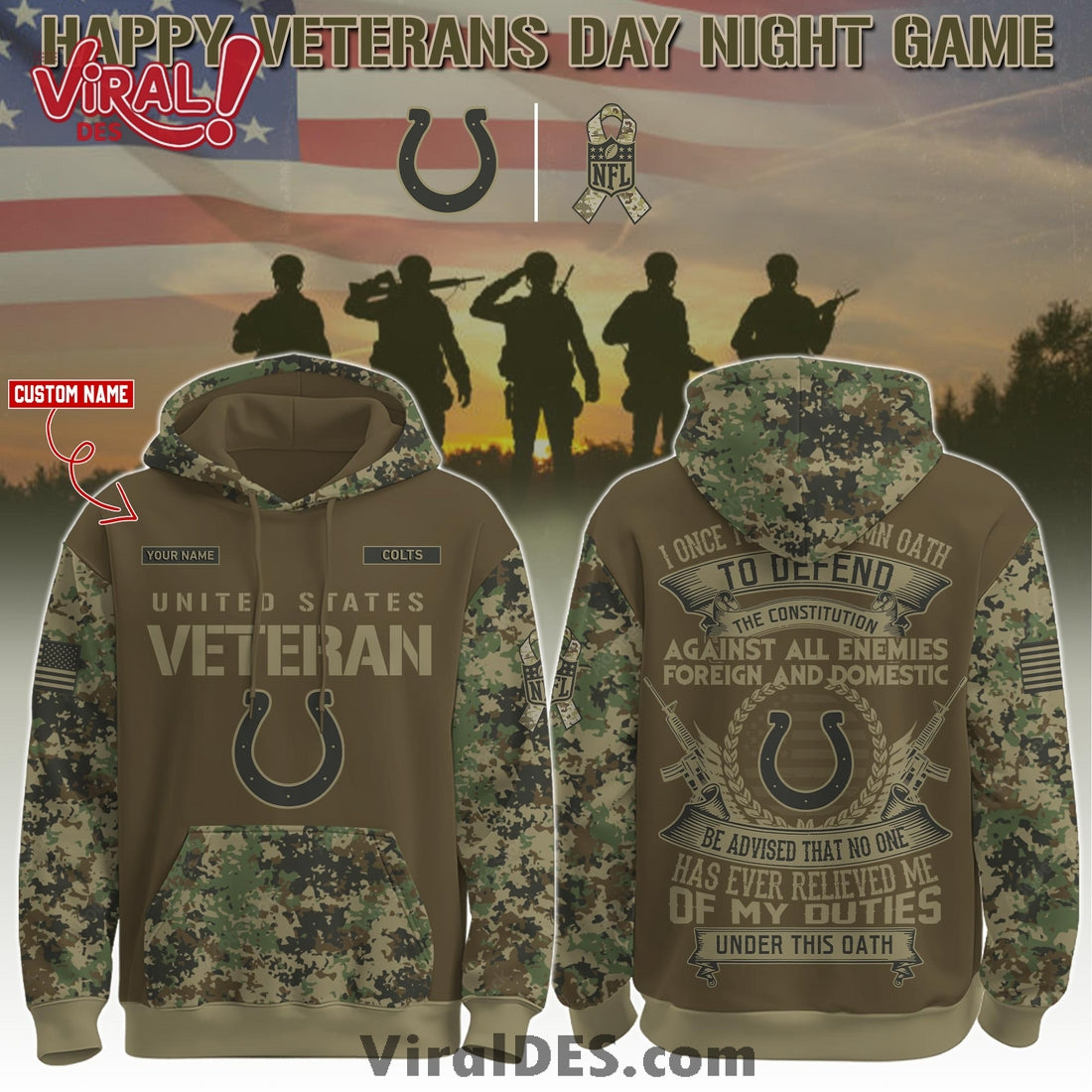 Indianapolis Colts Salute to Service Limited Editions Hoodie