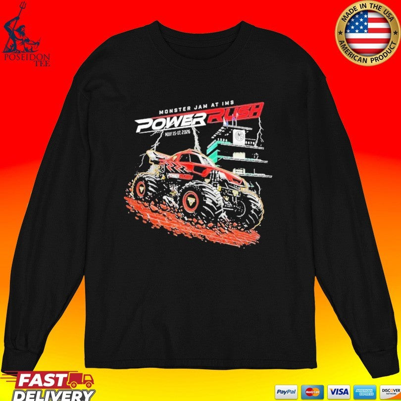 Indianapolis Motor Speedway Monster Jam At Ims Power Rush 2026 T-shirt