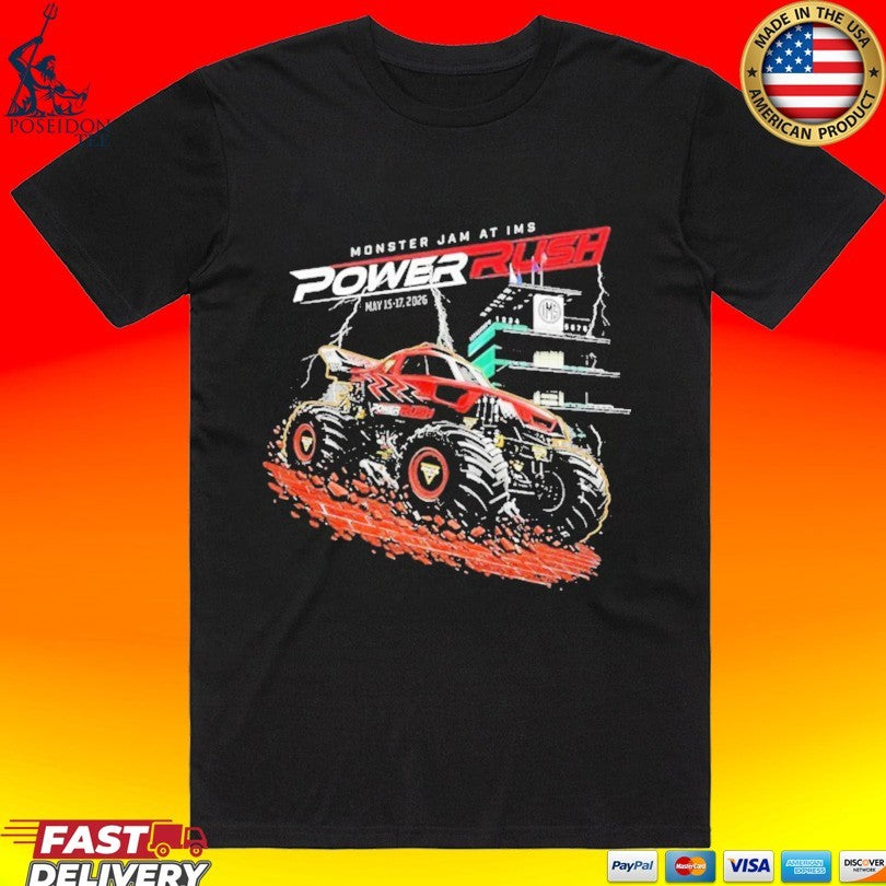 Indianapolis Motor Speedway Monster Jam At Ims Power Rush 2026 T-shirt
