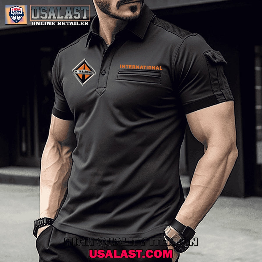 International Truck Custom Name Men Polo Shirt