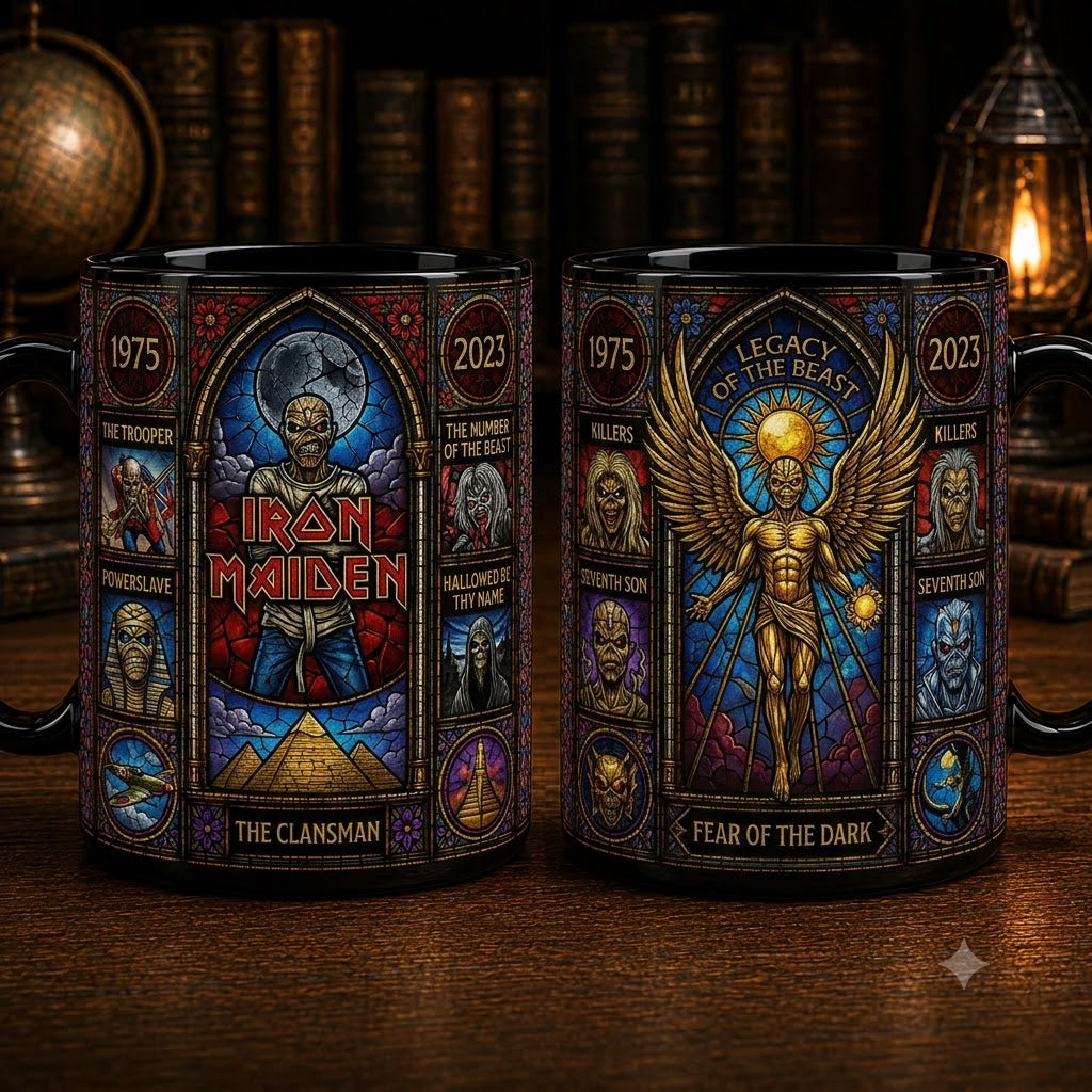 Iron Maiden Stained Glass Accent Mug