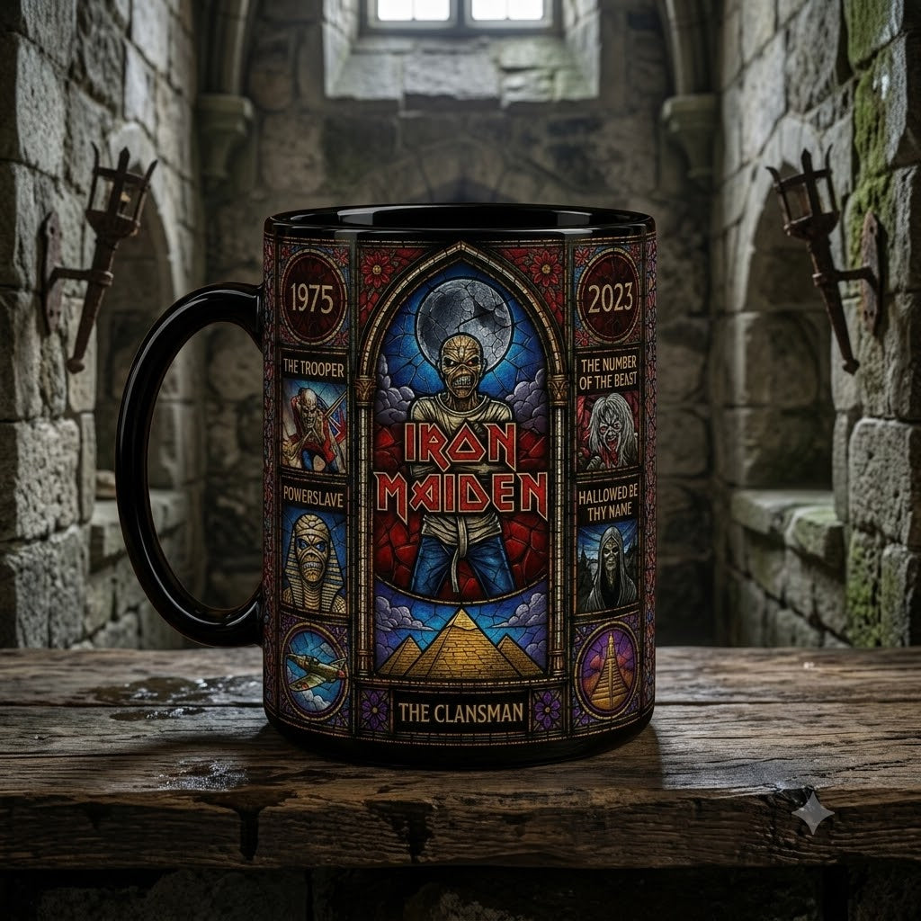Iron Maiden Stained Glass Accent Mug