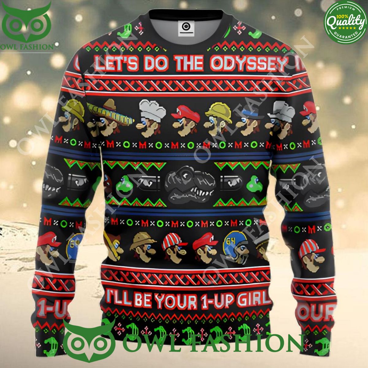 It’s On Like A Donkey Kong Snowflake Pattern Ugly Christmas Sweater Jumper