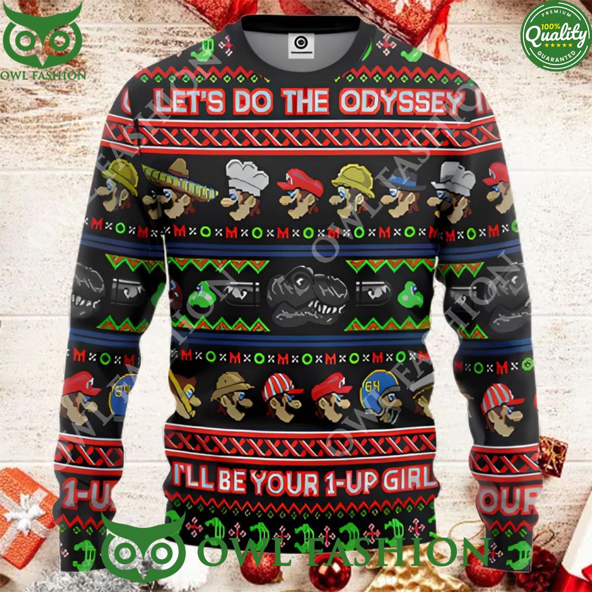 It’s On Like A Donkey Kong Snowflake Pattern Ugly Christmas Sweater Jumper