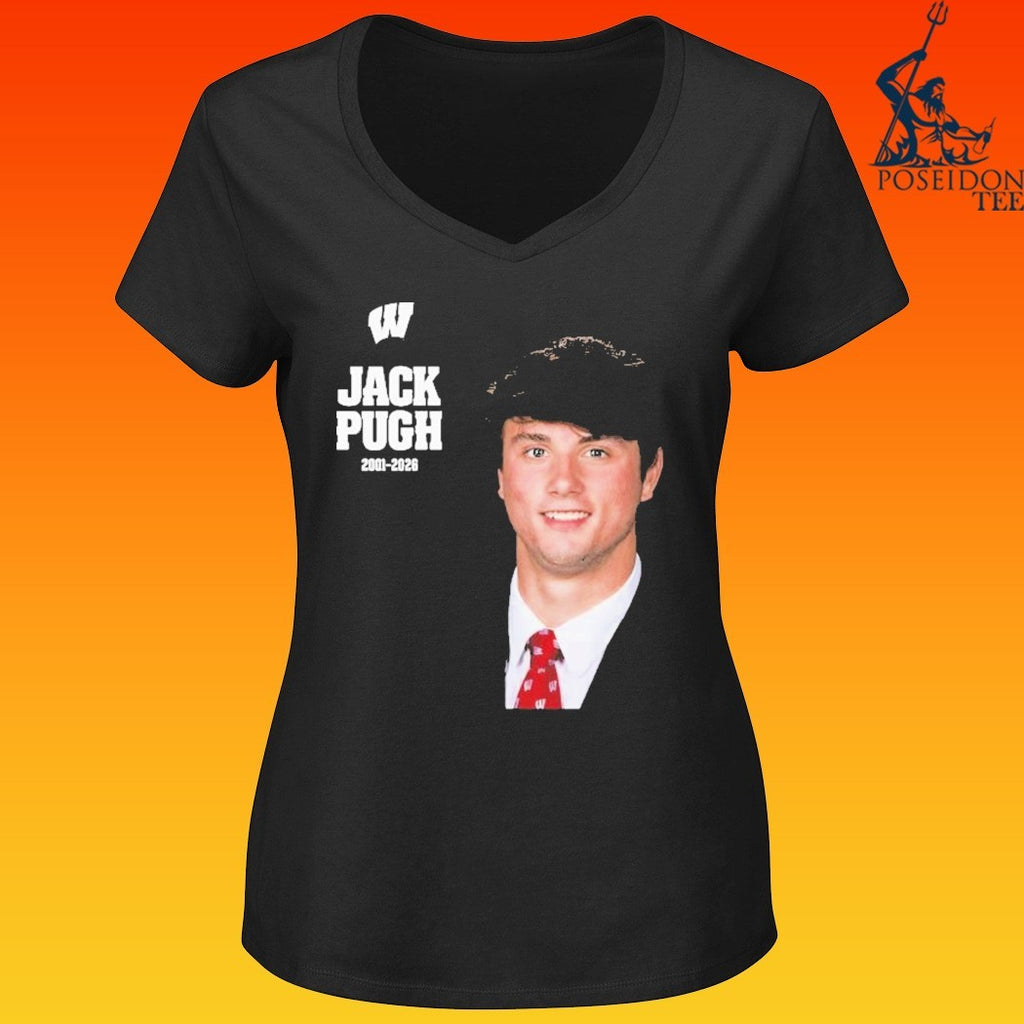 Jack Pugh 2001 2026 Wisconsin Badgers Football T-shirt