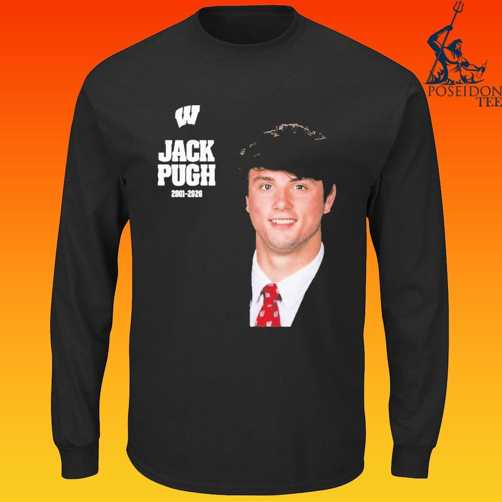 Jack Pugh 2001 2026 Wisconsin Badgers Football T-shirt