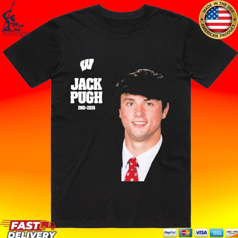 Jack Pugh 2001 2026 Wisconsin Badgers Football T-shirt