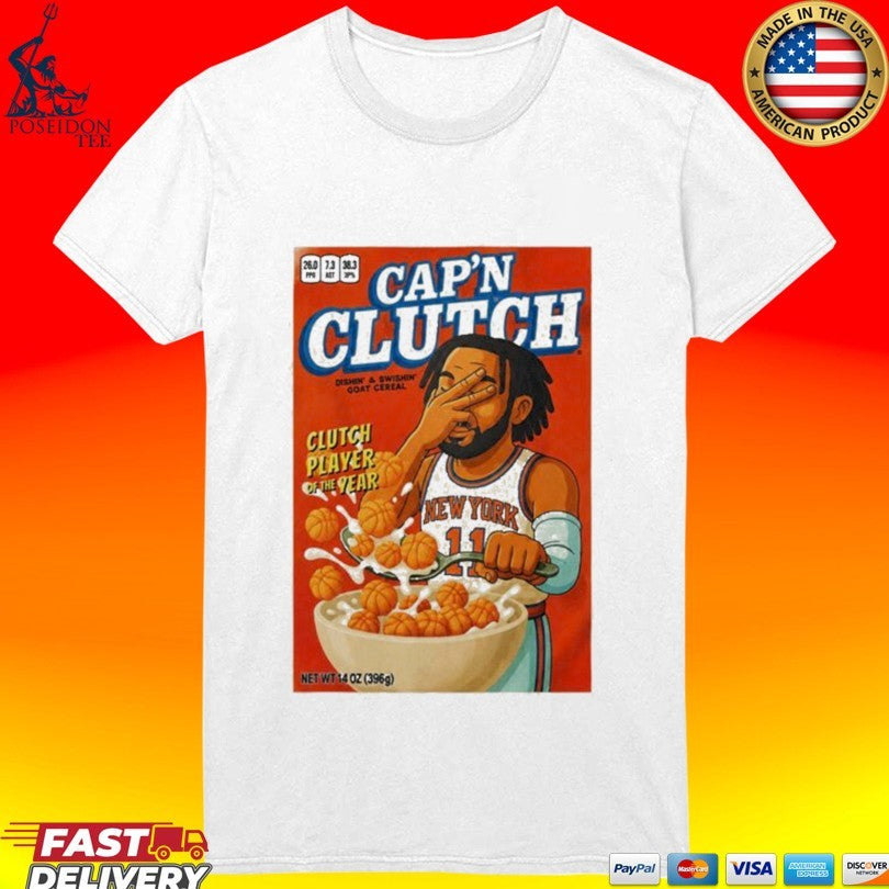 Jalen Brunson Cap’n Clutch Knicks T-shirt