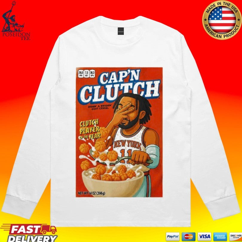 Jalen Brunson Cap’n Clutch Knicks T-shirt