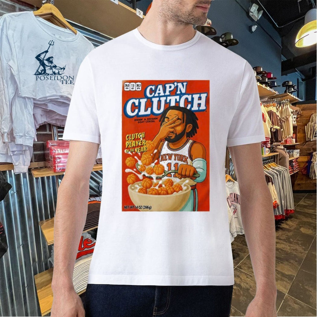 Jalen Brunson Cap’n Clutch Knicks T-shirt