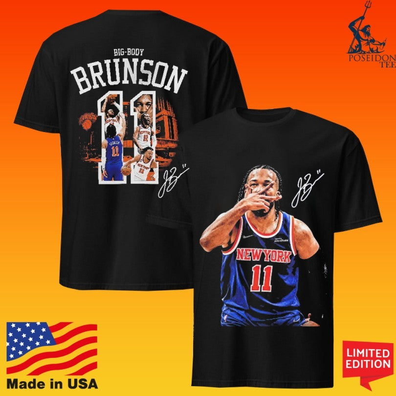 Jalen Brunson Hand Tucked Under The Nose Celebration T-shirt