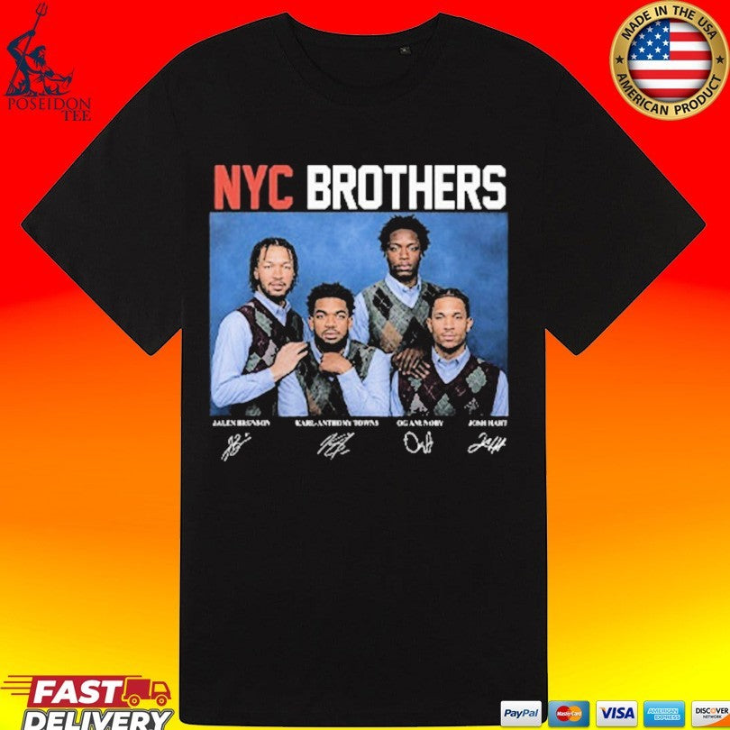 Jalen Brunson Karl-anthony Towns Og Anunoby Josh Hart Nyc Brothers T-shirt