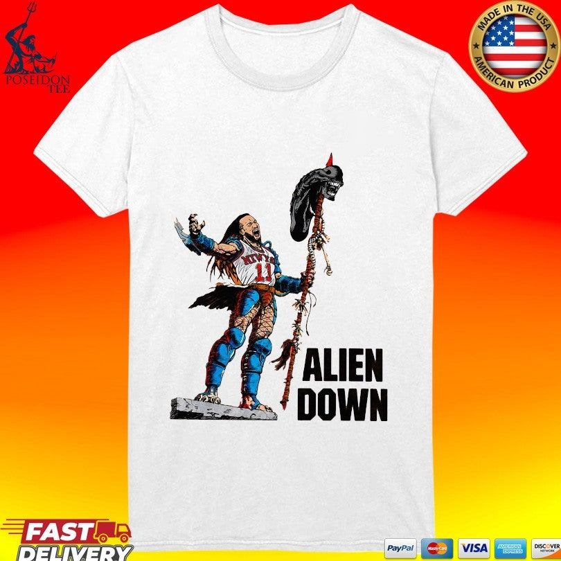 Jalen Brunson Spurs Wemby Alien Down T-shirt