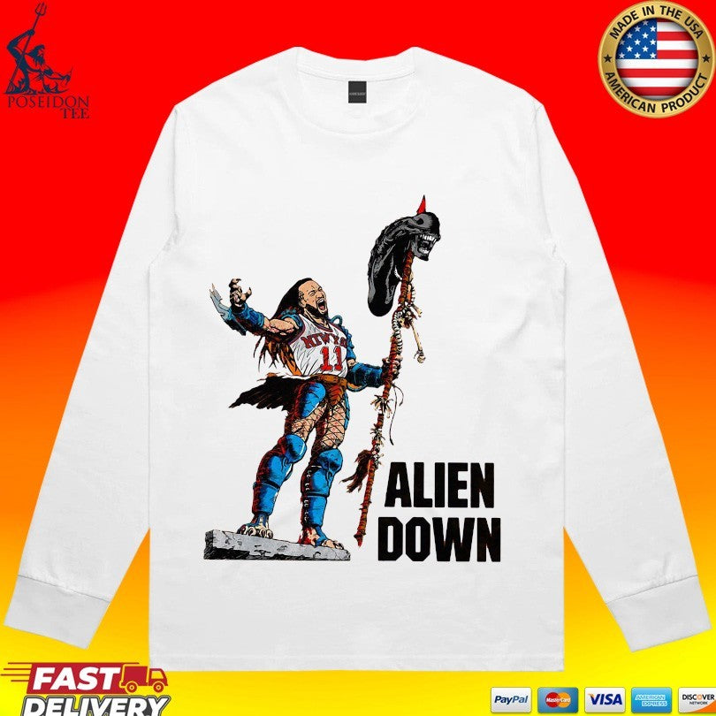 Jalen Brunson Spurs Wemby Alien Down T-shirt