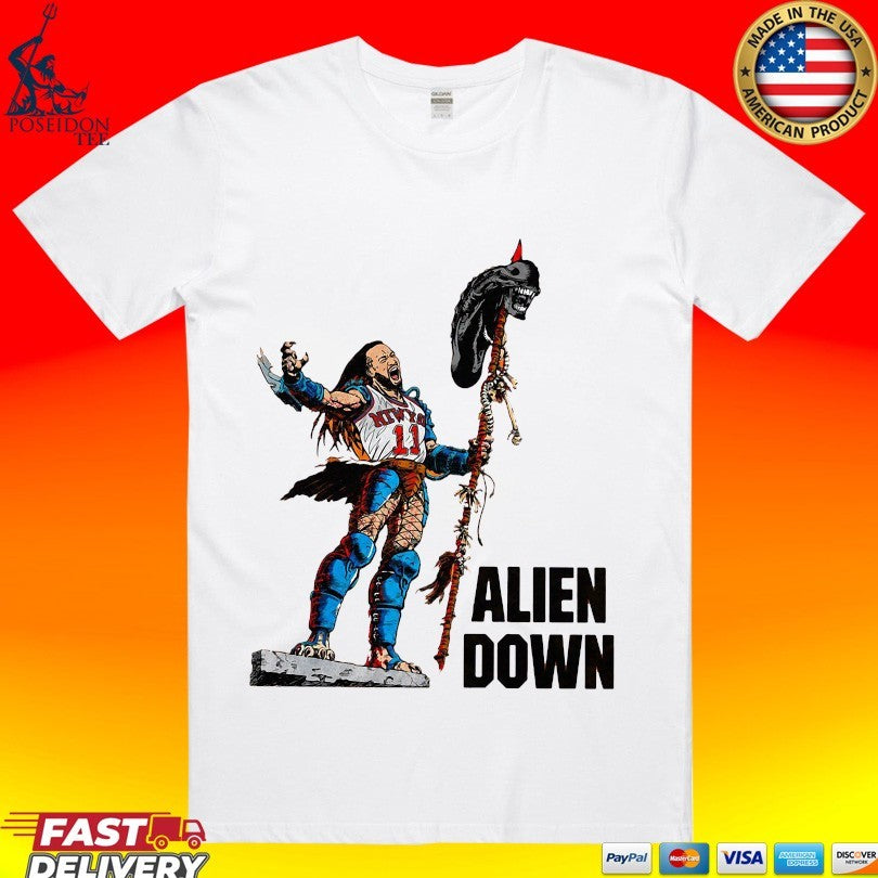 Jalen Brunson Spurs Wemby Alien Down T-shirt