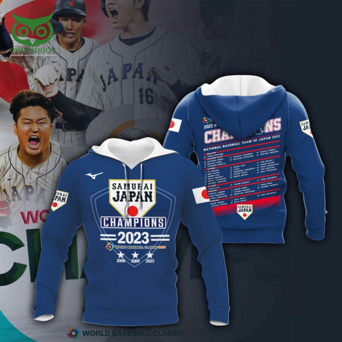 Japan Baseball 2023 World Baseball Classic Champion 3D Shirt