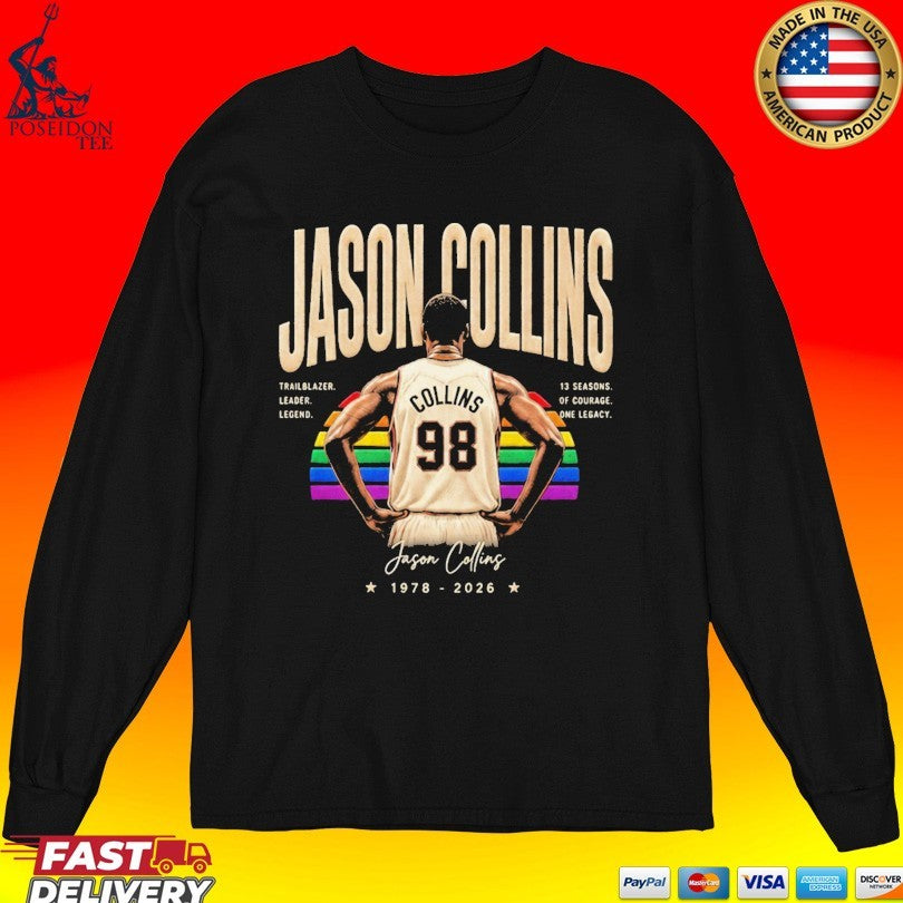 Jason Collins #98 Trailblazer Leader 1978 2026 T-shirt