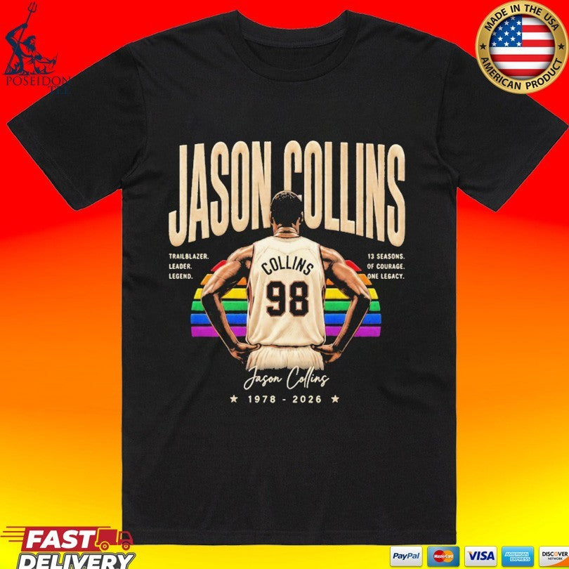 Jason Collins #98 Trailblazer Leader 1978 2026 T-shirt
