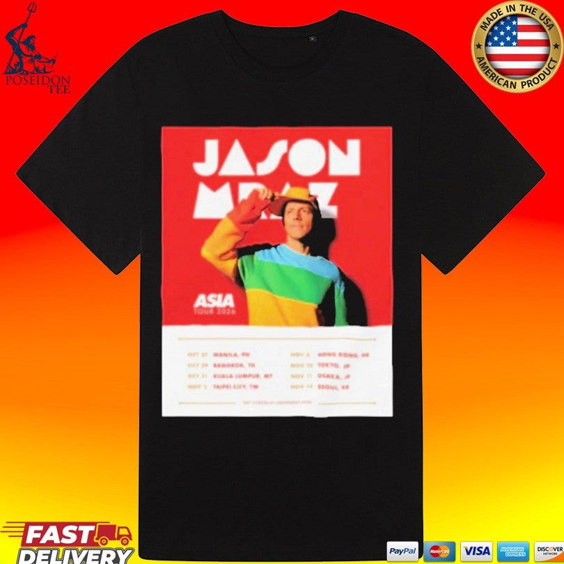 Jason Mraz Tour Oct And Nov 2026 Poster T-shirt
