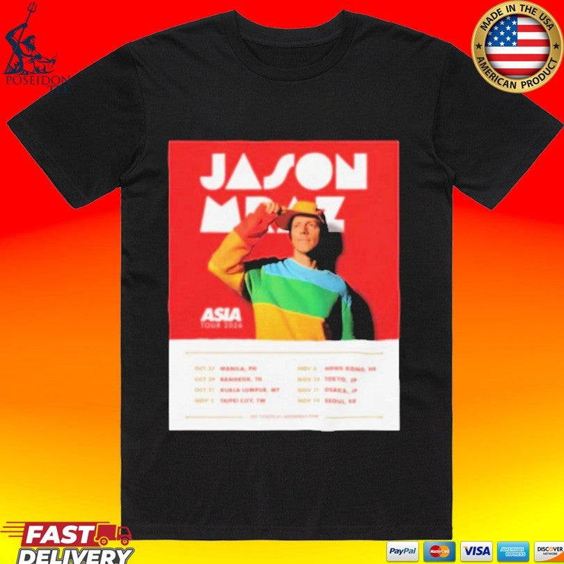 Jason Mraz Tour Oct And Nov 2026 Poster T-shirt