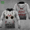 Jason Voorhees No Lives Matter Camp Crystal Lake Friday The 13th 3D Hoodie
