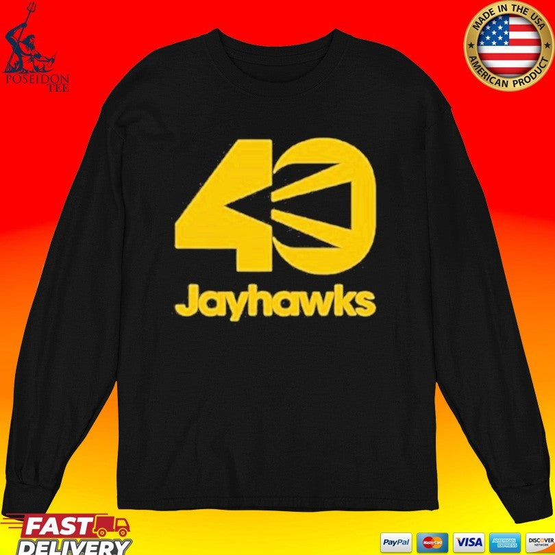 Jayhawks 40th Anniversary Black T-shirt
