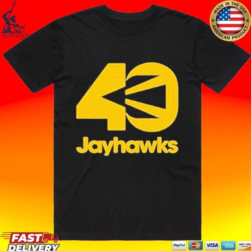 Jayhawks 40th Anniversary Black T-shirt