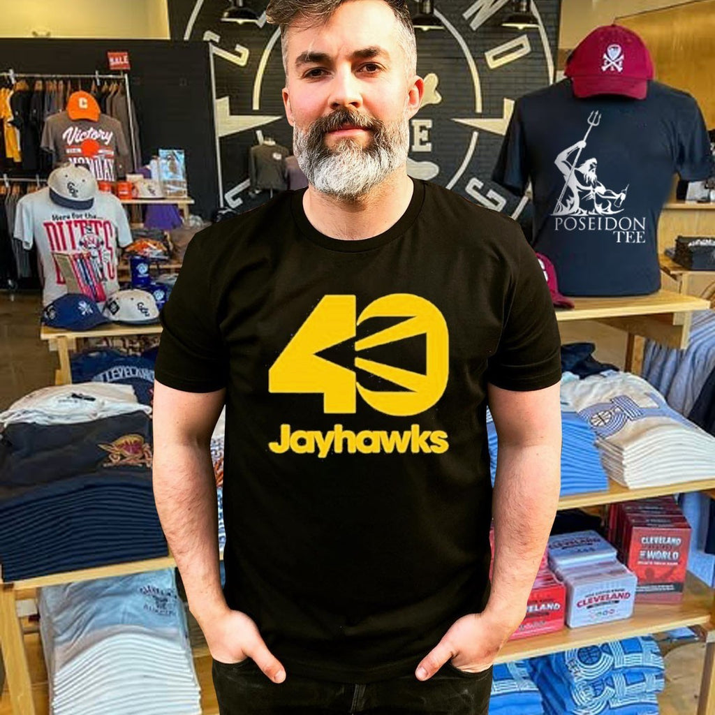 Jayhawks 40th Anniversary Black T-shirt