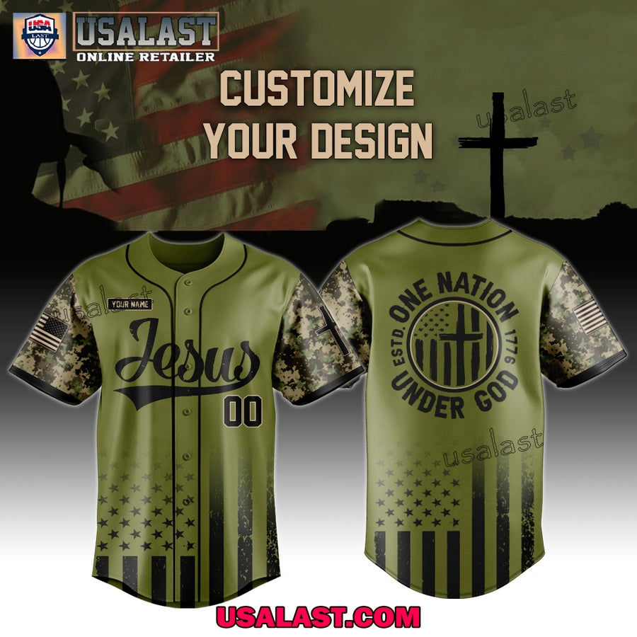 Jesus One Nation Under God Baseball Jersey Shirt