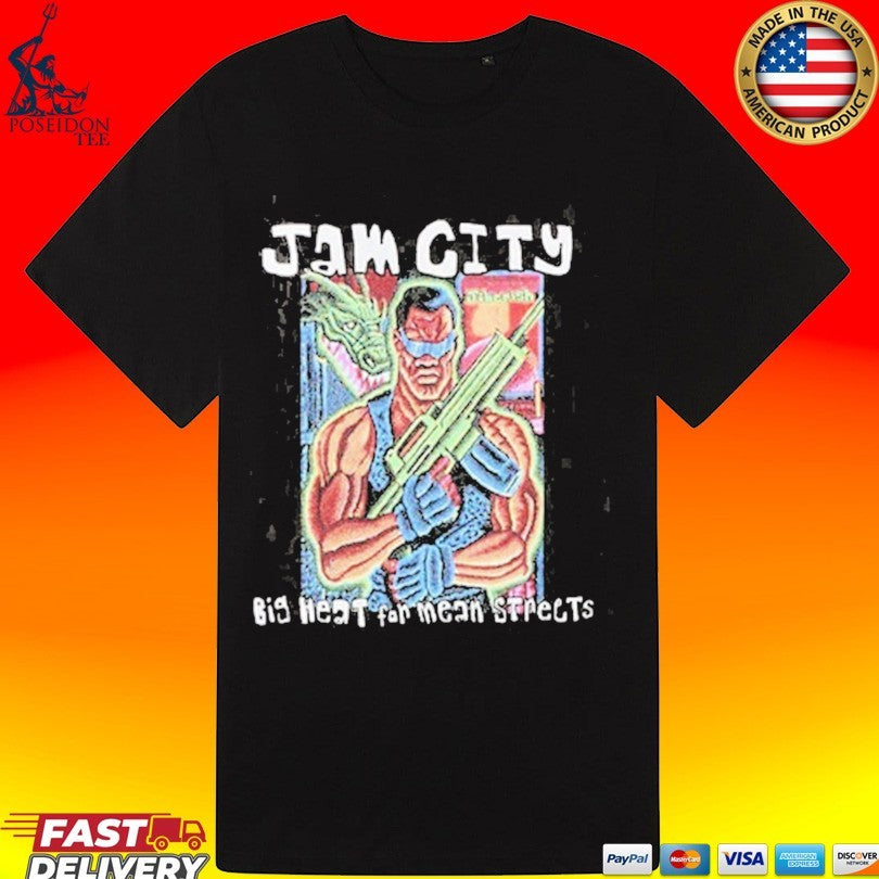 Jiberish Jam City Big Heart For Mean Strects T-shirt