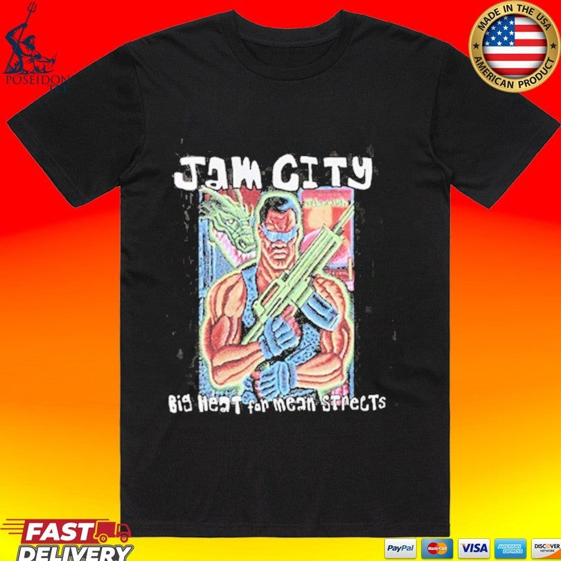 Jiberish Jam City Big Heart For Mean Strects T-shirt